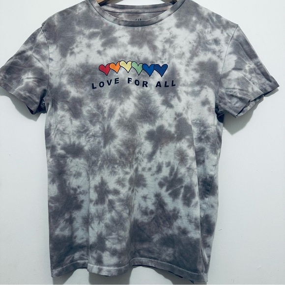 GAP Collective Teen 100% Organic Cotton T-Shirt, Teen Size 14-16, Gray Tie Dye - Picture 1 of 10